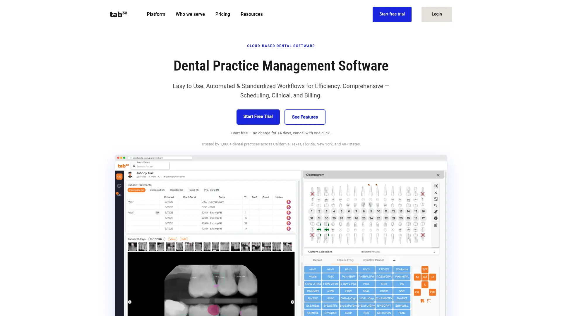 Screenshot of the tab32 homepage as it appeared on 2026-08-01